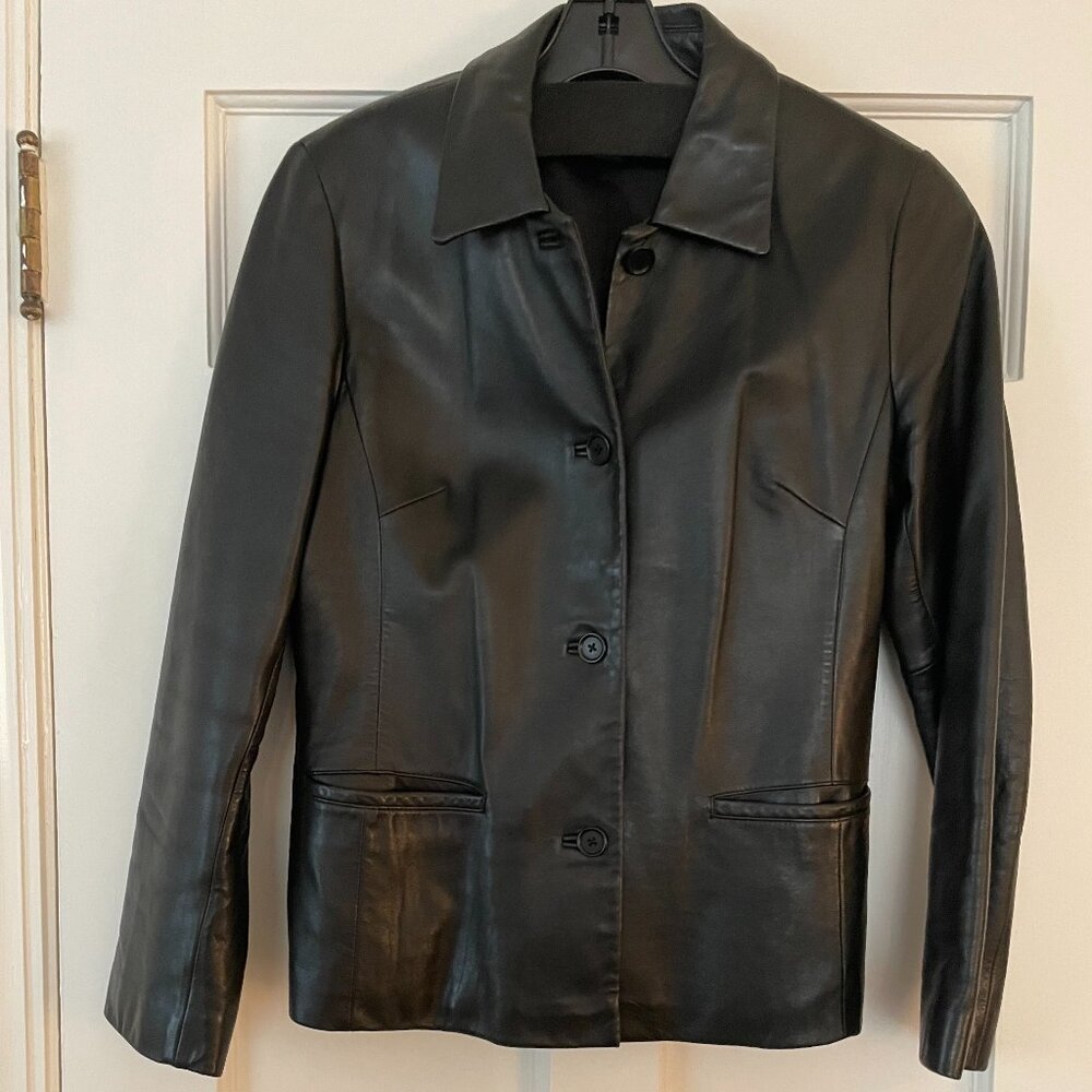 Ann Taylor Leather Jacket Size 8P